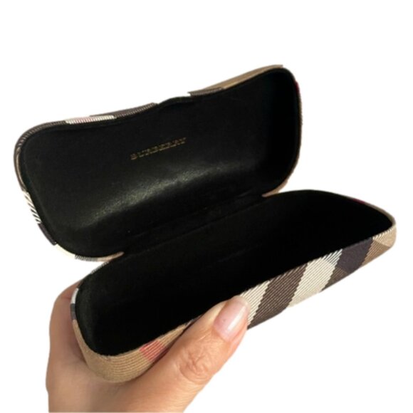 Burberry Nova Check Hard Sunglasses Glasses Clamshell Hinged Case 🇮🇹 - Picture 7 of 8